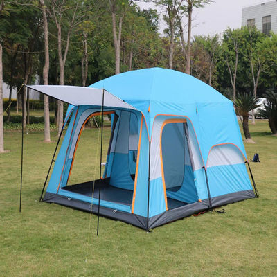 430*305*210cm তিন ঘরের আউটডোর স্পোর্ট টেন্ট 210D 8 ব্যক্তি পারিবারিক তাঁবু
