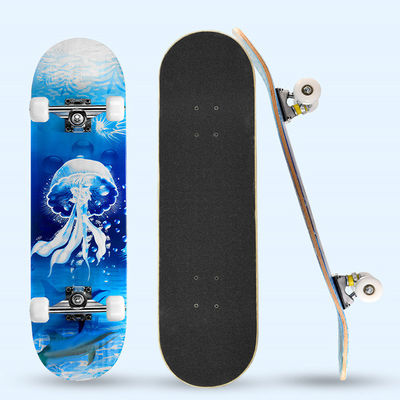 কালো বালি পু হুইল গার্ল বিয়ারিং স্কেটবোর্ড 7 লেয়ার ম্যাপেল কাঠ